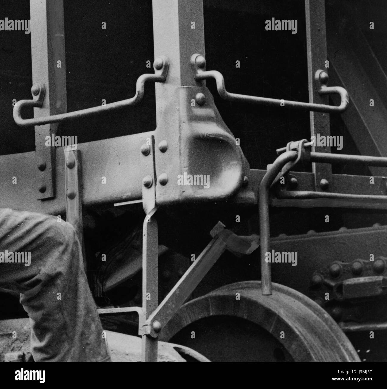 L'escalade des wagons-trémies Banque D'Images