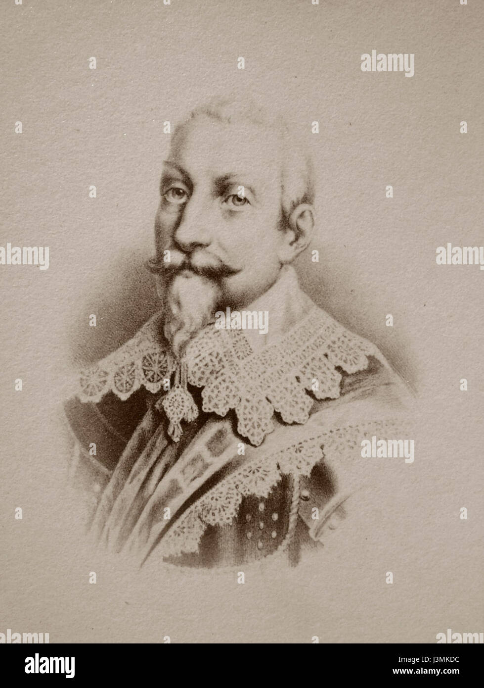 Gustave Ier Adolphe, également connu sous le nom de Gustave Adolphe, fut le roi de Suède de 1611 à 1632. Il est réputé pour ses campagnes militaires, en particulier pendant la guerre de trente ans, et pour ses contributions à l'histoire suédoise. Banque D'Images