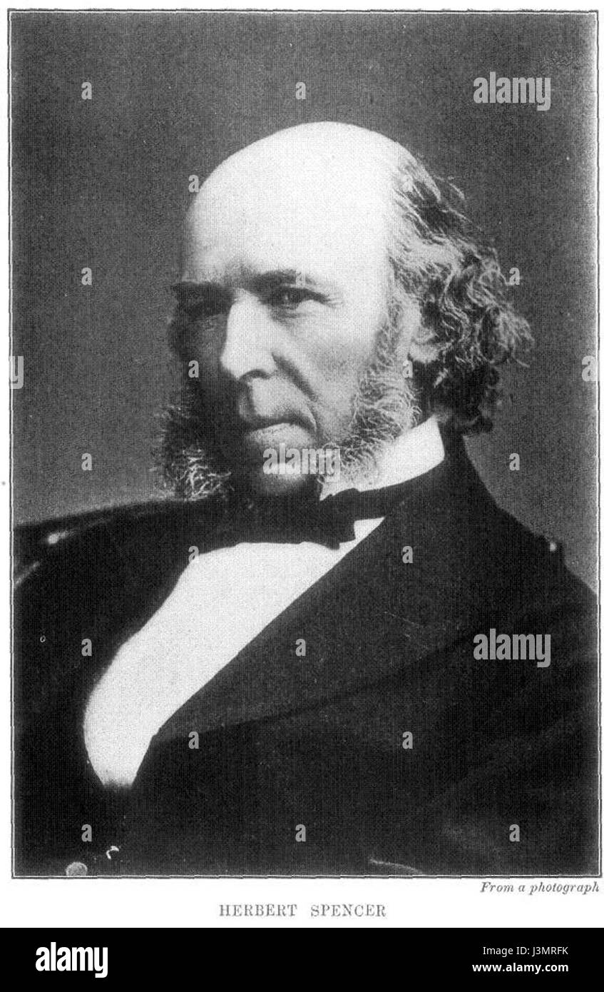 Herbert Spencer (1820-1903) était un philosophe et sociologue anglais connu pour ses contributions à la théorie de l'évolution et à la philosophie sociale. Ses œuvres ont influencé le développement de la sociologie et de la psychologie au XIXe siècle. Banque D'Images