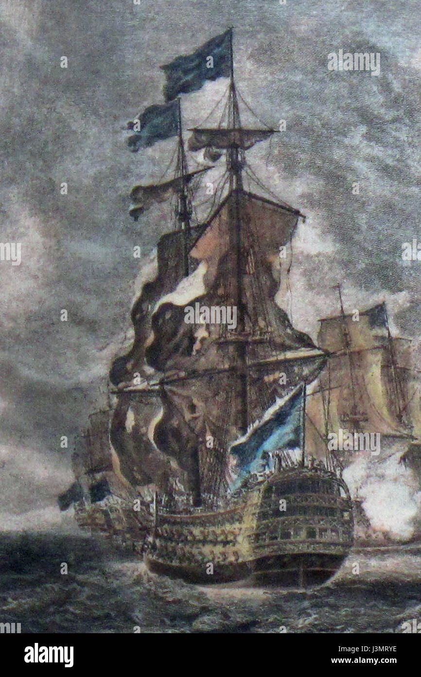 HMS Namur, un navire de guerre britannique, capturé dans une image marquée IMG 4822. Le navire représente l'histoire navale britannique, en particulier au XVIIIe siècle, et a été impliqué dans diverses opérations navales. Banque D'Images