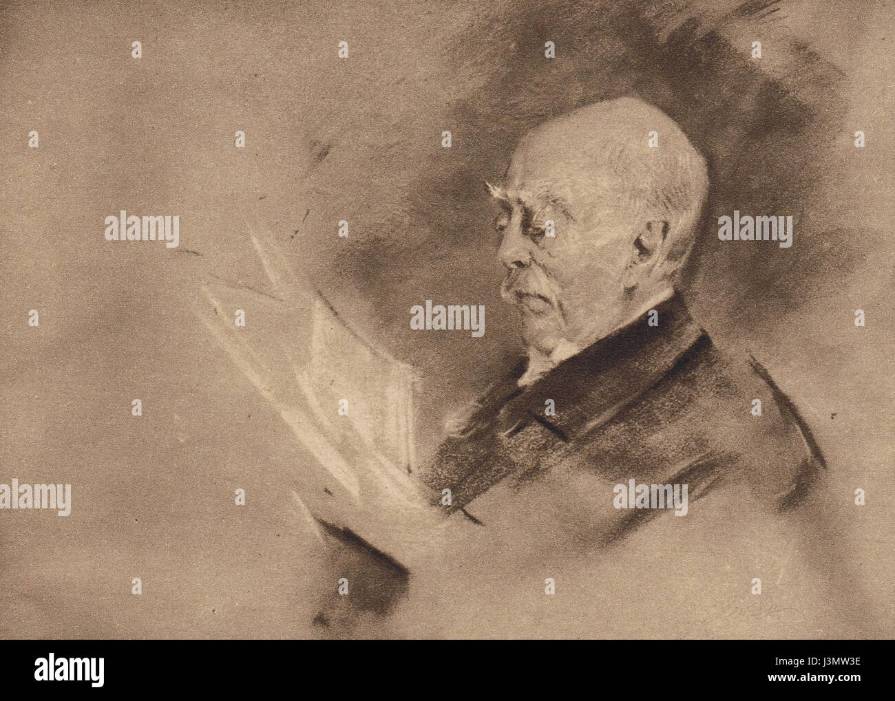 Ce titre fait référence à la peinture de l'artiste Hamilton, qui représente des hommes d'importance historique, y compris une représentation d'Otto von Bismarck, une figure politique clé du XIXe siècle. Banque D'Images