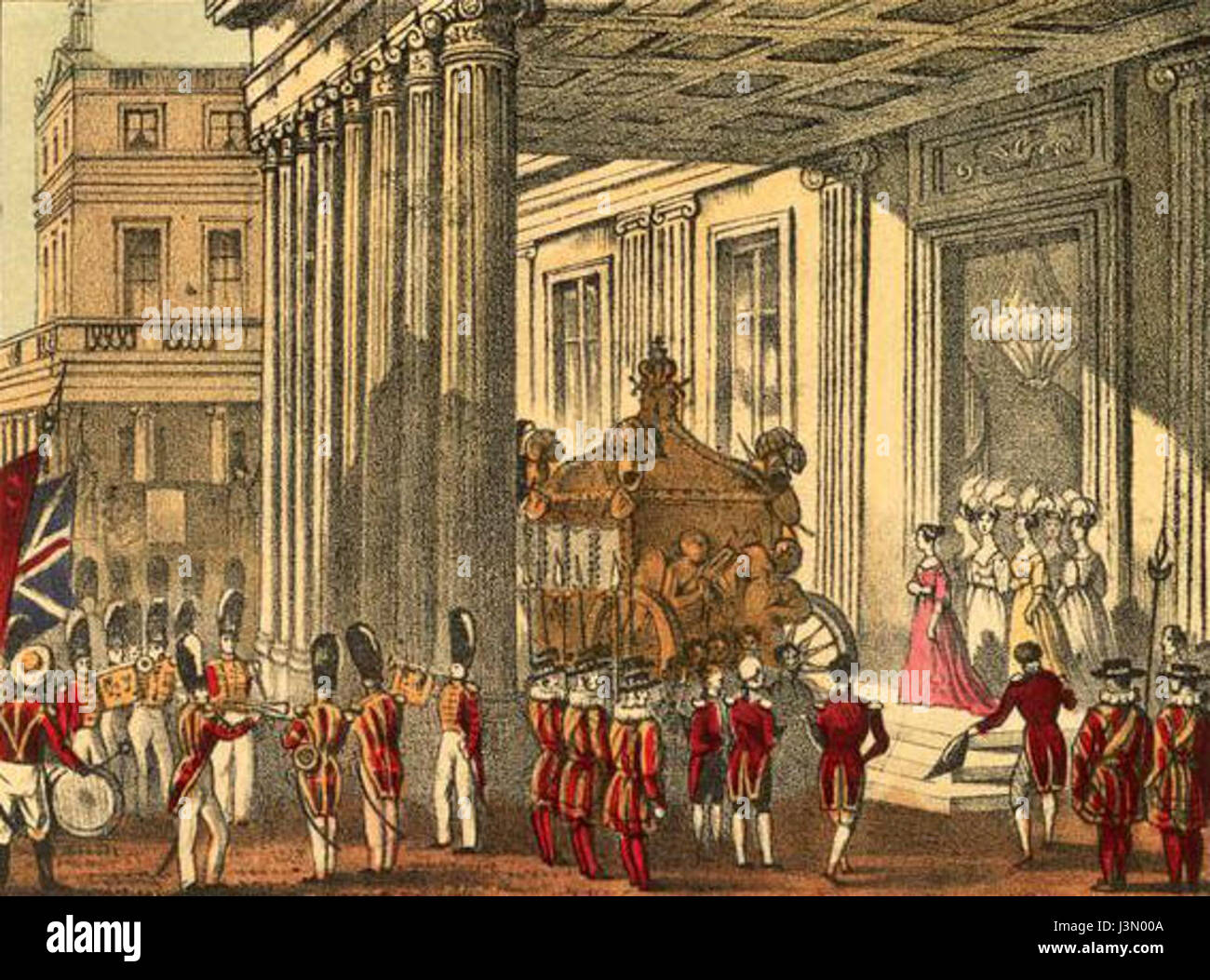 Sa Majesté de quitter le palais de Buckingham édité Banque D'Images