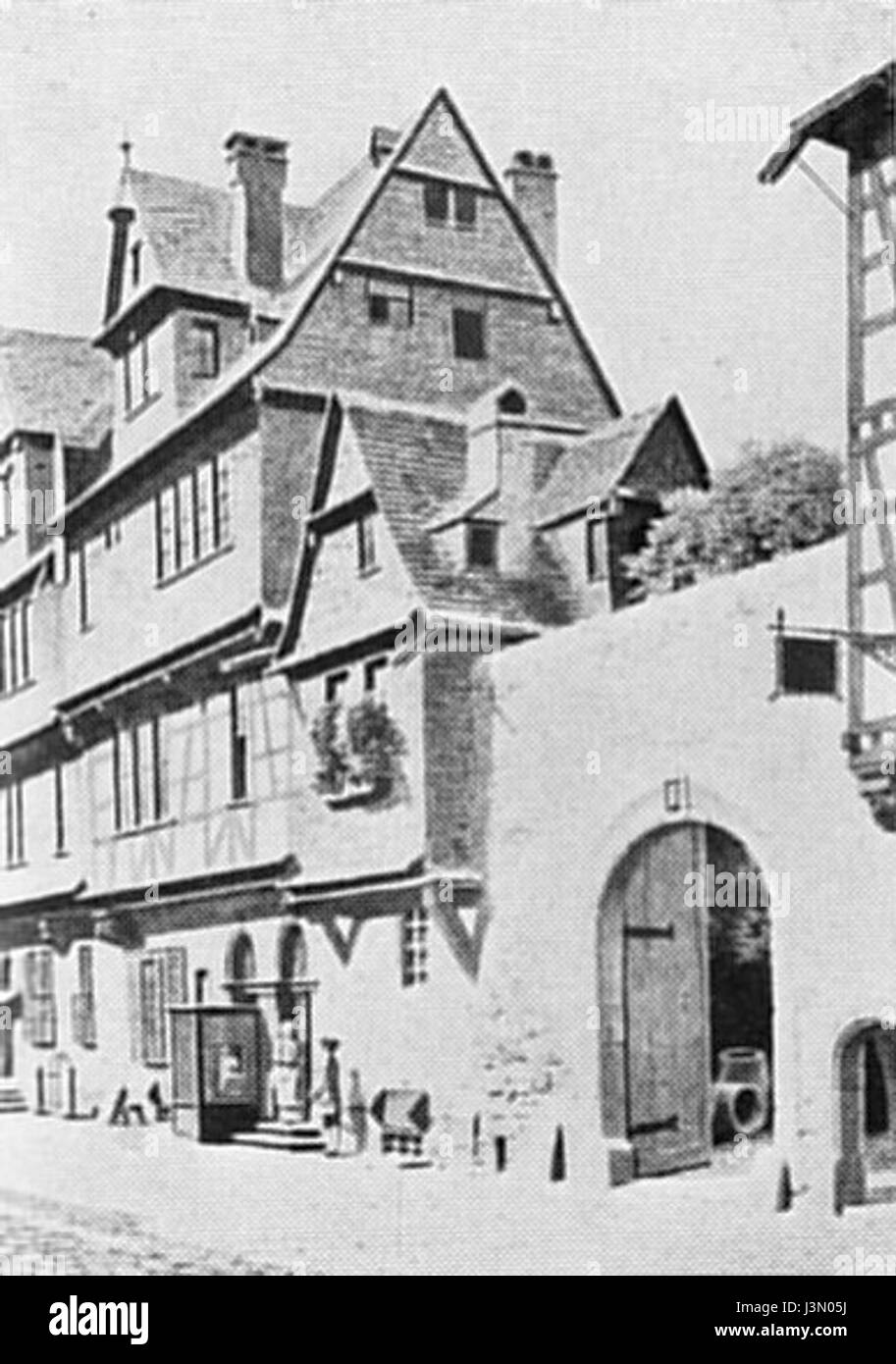 La maison de naissance Goethe, avant sa rénovation en 1755, était un site historique remarquable à Francfort. La maison est importante pour son association avec Johann Wolfgang von Goethe, l'un des écrivains les plus célèbres d'Allemagne. Banque D'Images