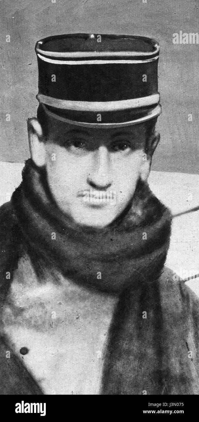 Une image historique de Georges Guynemer, pilote français de la première Guerre mondiale. Connu pour ses prouesses au combat aérien, Guynemer est devenu un héros national en France pendant la guerre, symbolisant la bravoure et le sacrifice. Banque D'Images