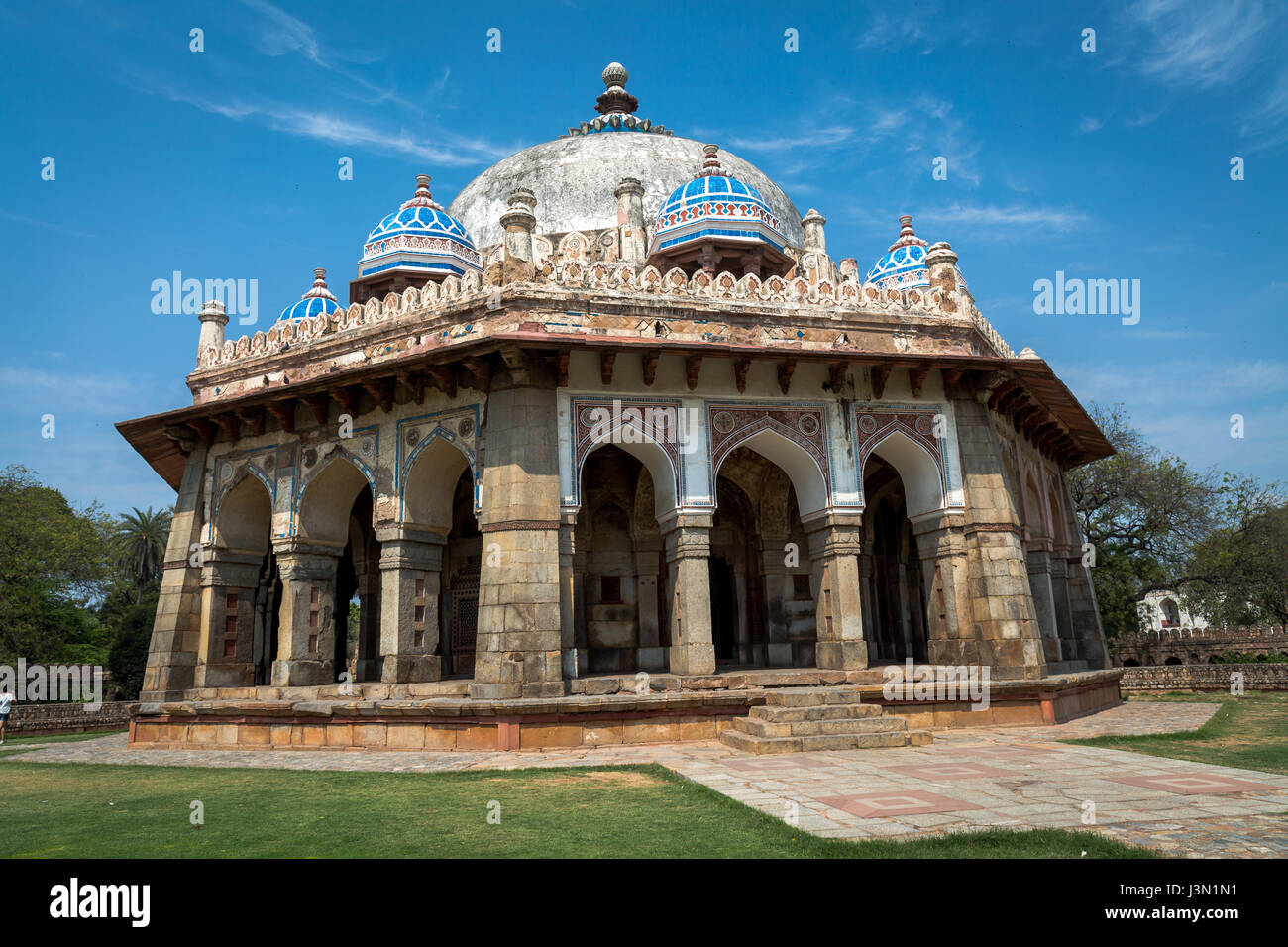 Isa khan niazi tombeau est un exemple classique de l'Inde moghole, construit sur l'enceinte du tombeau de Humayun désigné comme site du patrimoine mondial de l'UNESCO Banque D'Images