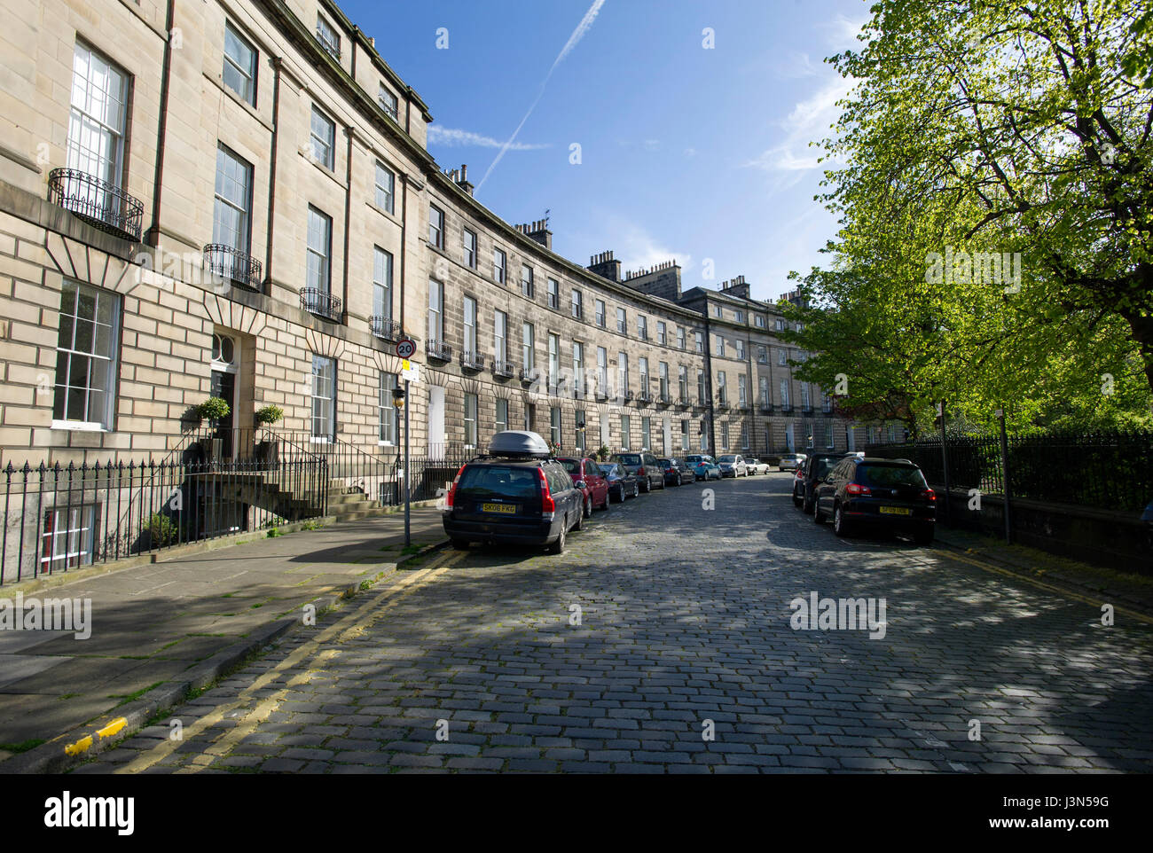 Cirque royal dans la nouvelle ville d'Édimbourg. Conçu par l'architecte William Playfair dans les années 1800 a été désigné site du patrimoine mondial de l'UNESCO en 1995. Banque D'Images