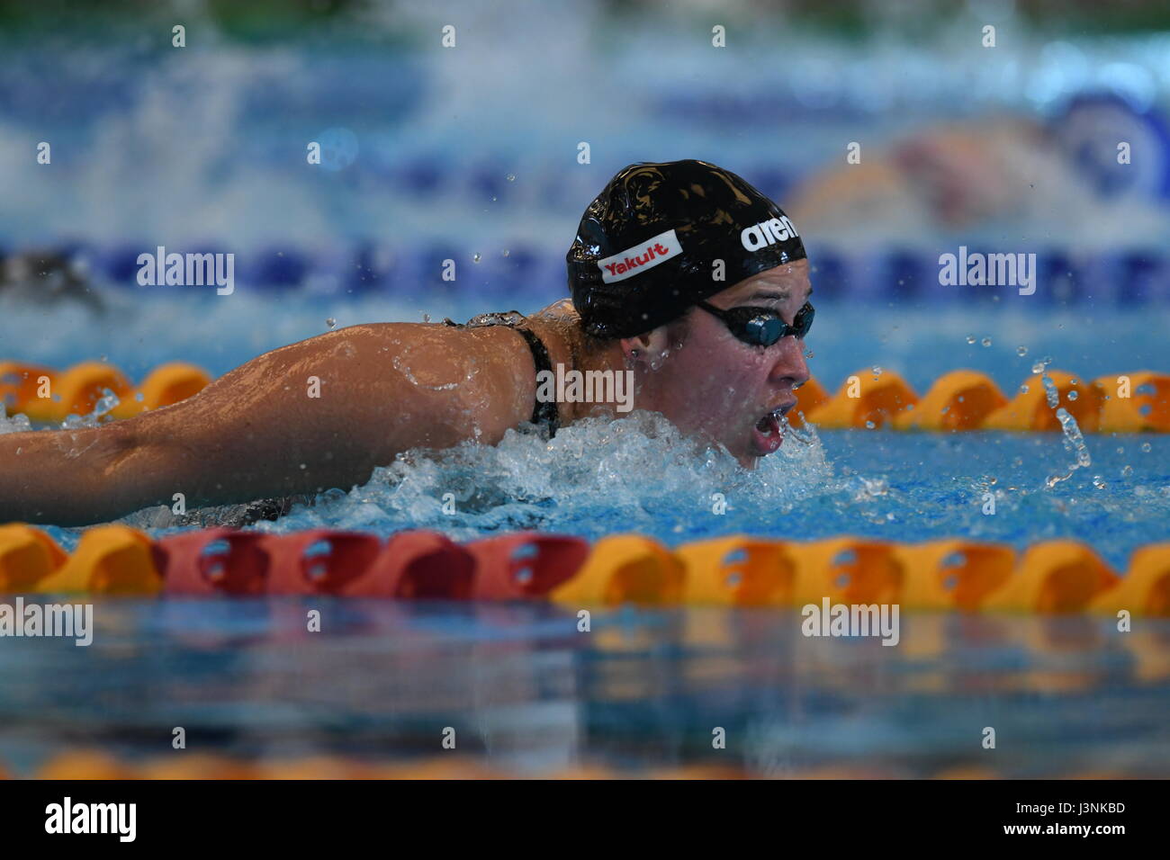 Bergen, Norvège. 7 mai 2017. Ranomi Kromowidjojo 3ème dans le domaine solide au womens 100 papillon poster 59,85 dans la ronde préliminaire Crédit : Kjell Erik Irgens Henanger/Alamy Live News Banque D'Images