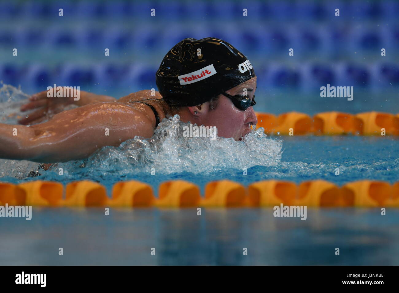 Bergen, Norvège. 7 mai 2017. Ranomi Kromowidjojo 3ème dans le domaine solide au womens 100 papillon poster 59,85 dans la ronde préliminaire Crédit : Kjell Erik Irgens Henanger/Alamy Live News Banque D'Images