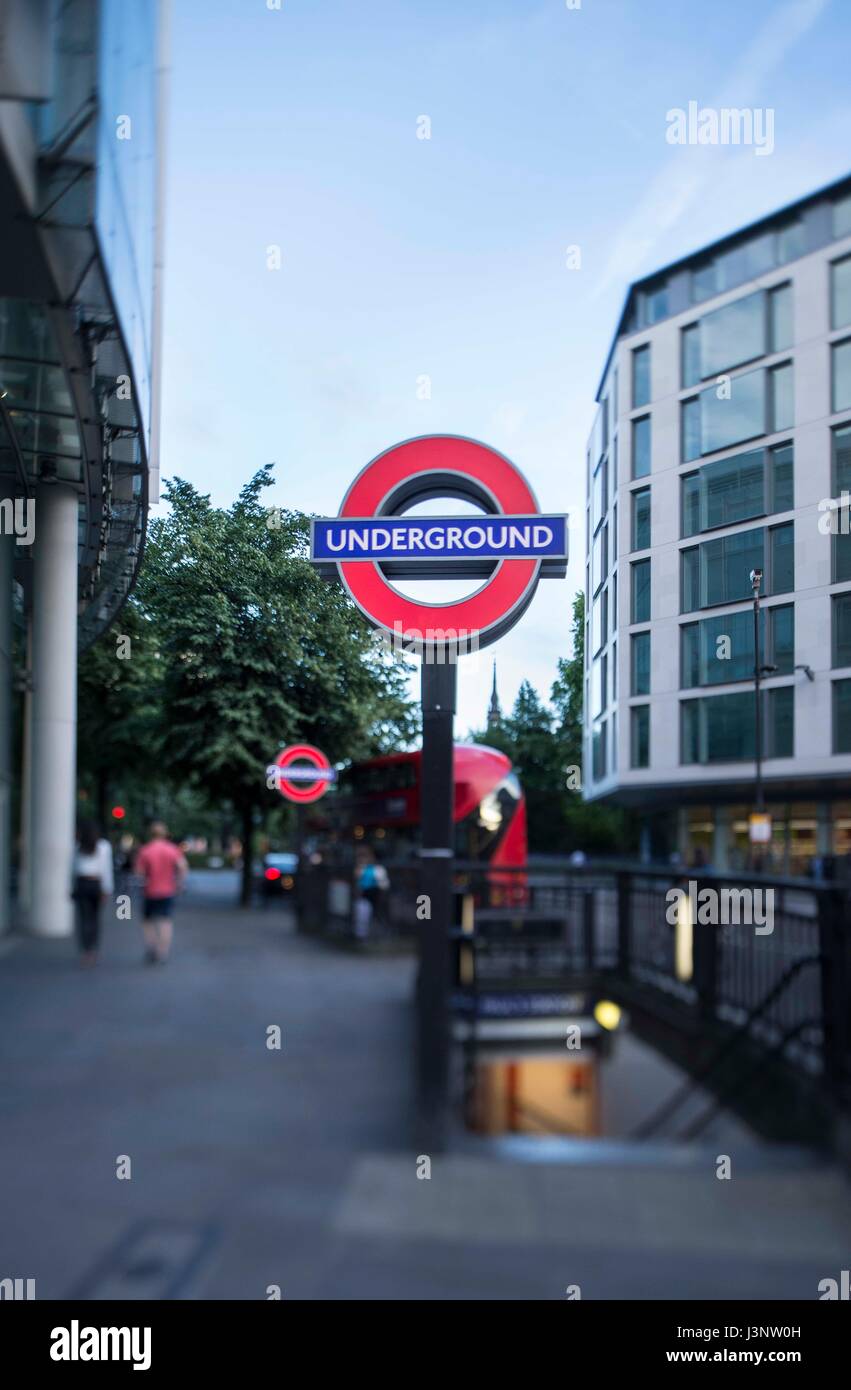 London Underground sign Banque D'Images