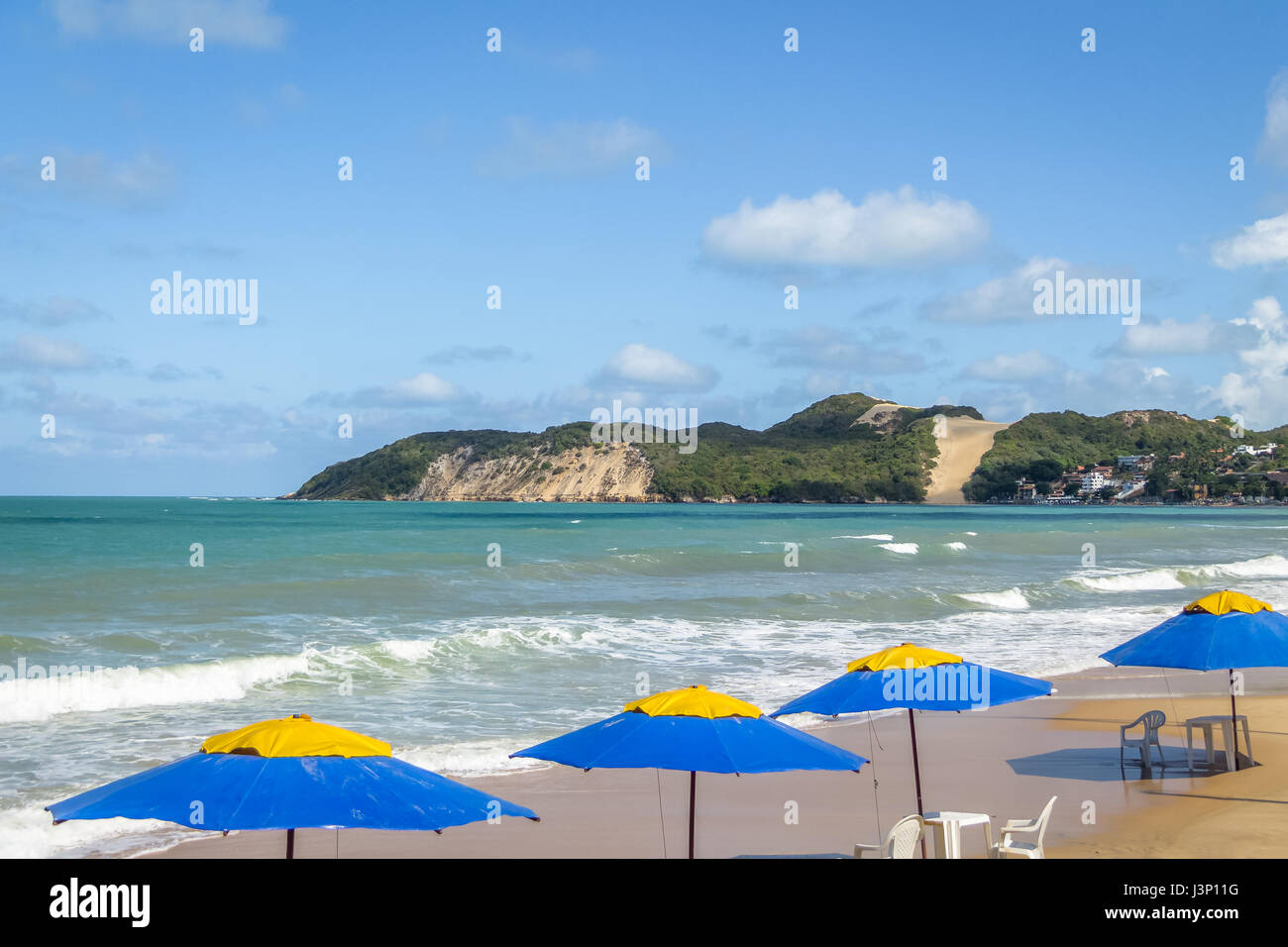 Ponta Negra Beach et Morro do Careca - Natal, Rio Grande do Norte, Brésil Banque D'Images