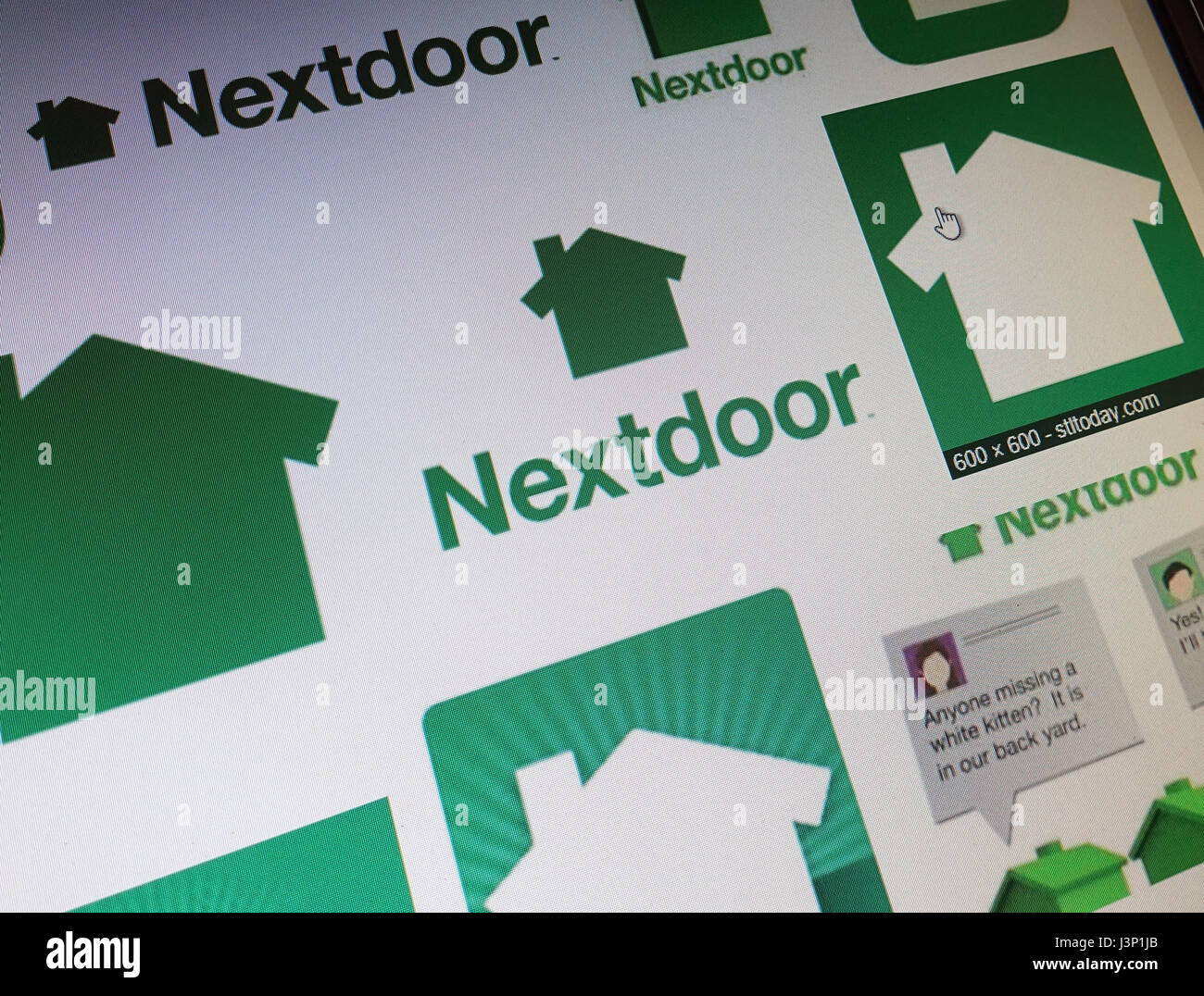 Site web Nextdoor collectivités locales, Londres Banque D'Images Site web Nextdoor collectivités locales, Londres Banque D'Images