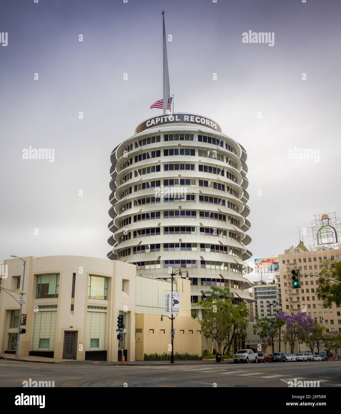 Capitol Records Building, Vine St, Los Angeles, CA, USA Banque D'Images