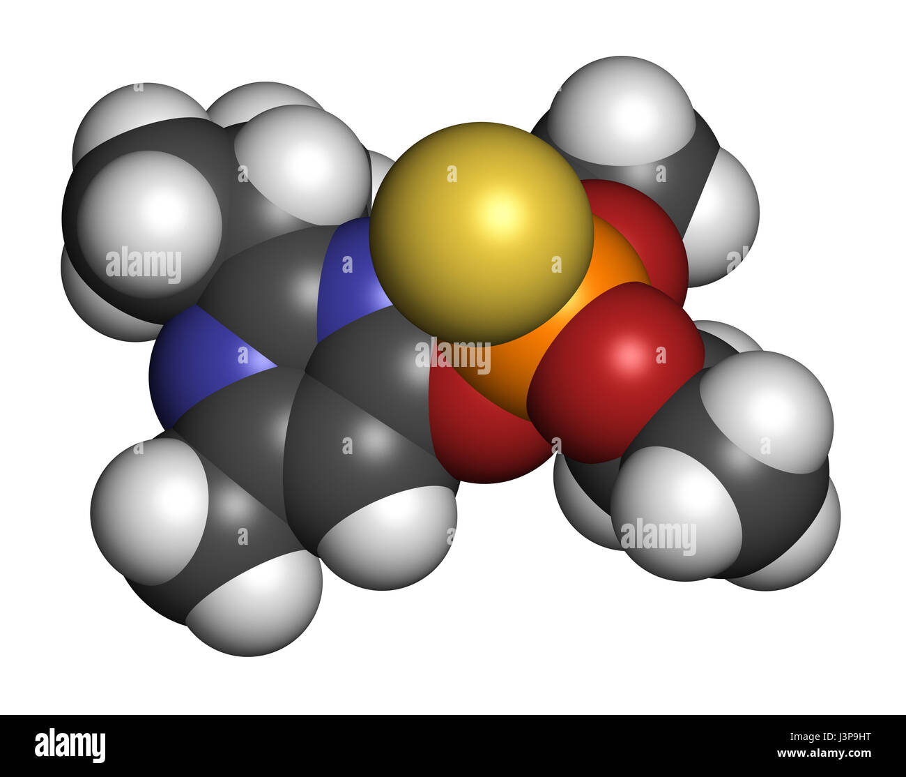 Le diazinon (dimpylate) molécule d'insecticides organophosphorés. Banque D'Images