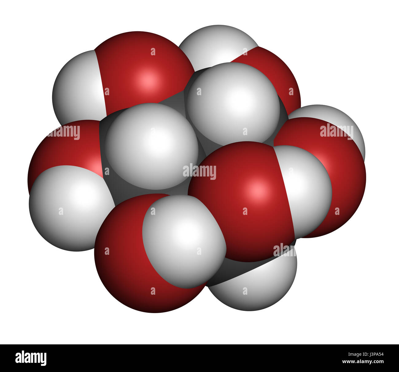 (Myo-inositol inositol) molécule. Et de l'inositol phosphates son jouent un rôle essentiel dans un certain nombre de processus biologiques. Les atomes sont représentés comme spher Banque D'Images