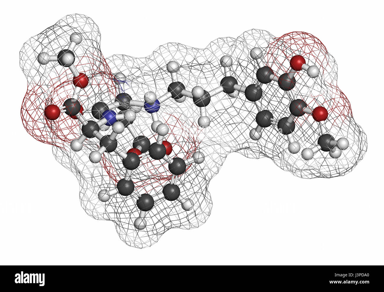 Advantame (E969) substitut du sucre molécule. Les atomes sont représentés comme des sphères classiques avec codage couleur : blanc (hydrogène), carbone (gris), de l'oxygène ( Banque D'Images