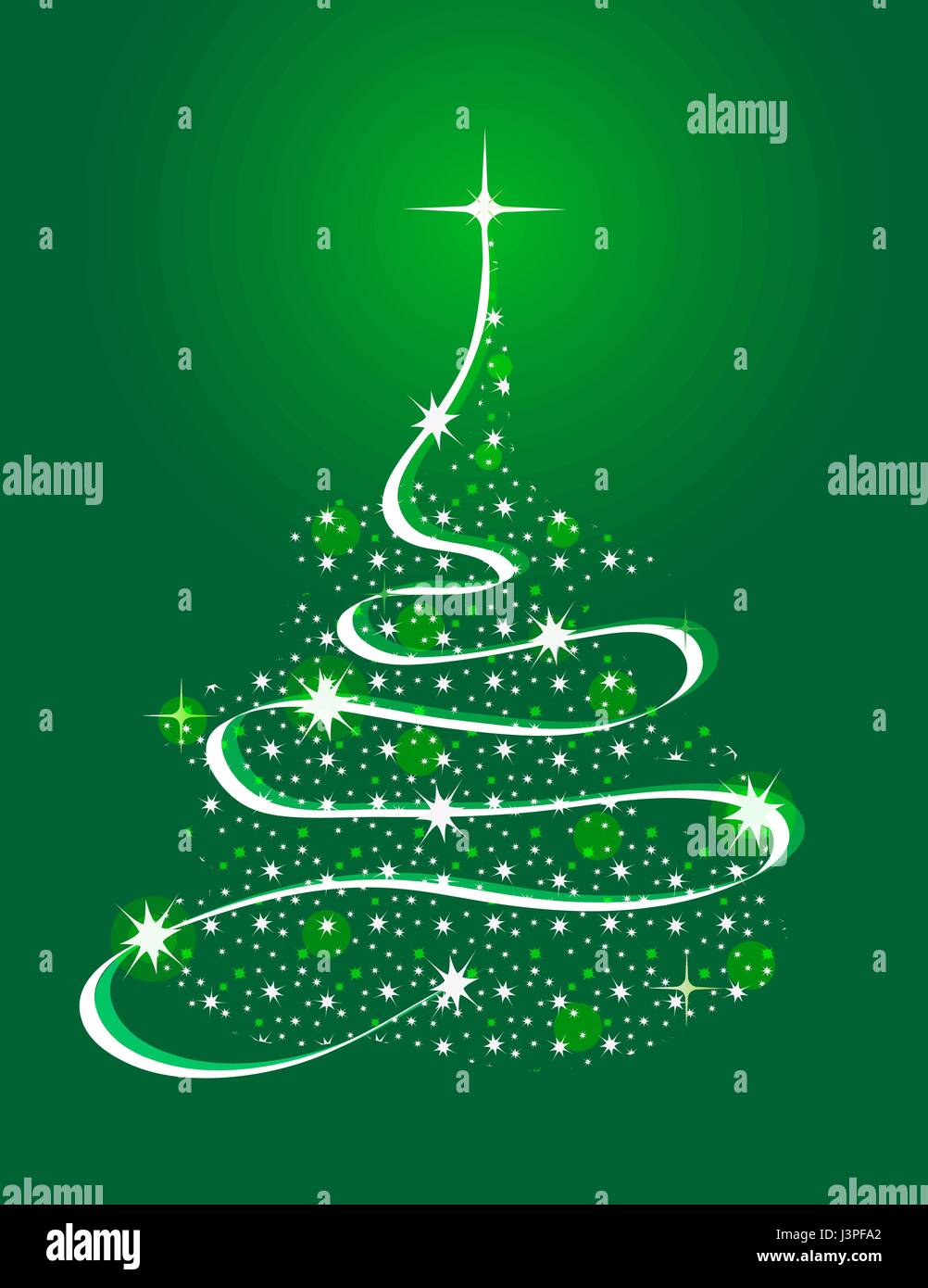 Arbre de Noël avec Stars-Abstract en forme d'arbre de Noël avec des étoiles et des rubans de gradient Illustration de Vecteur