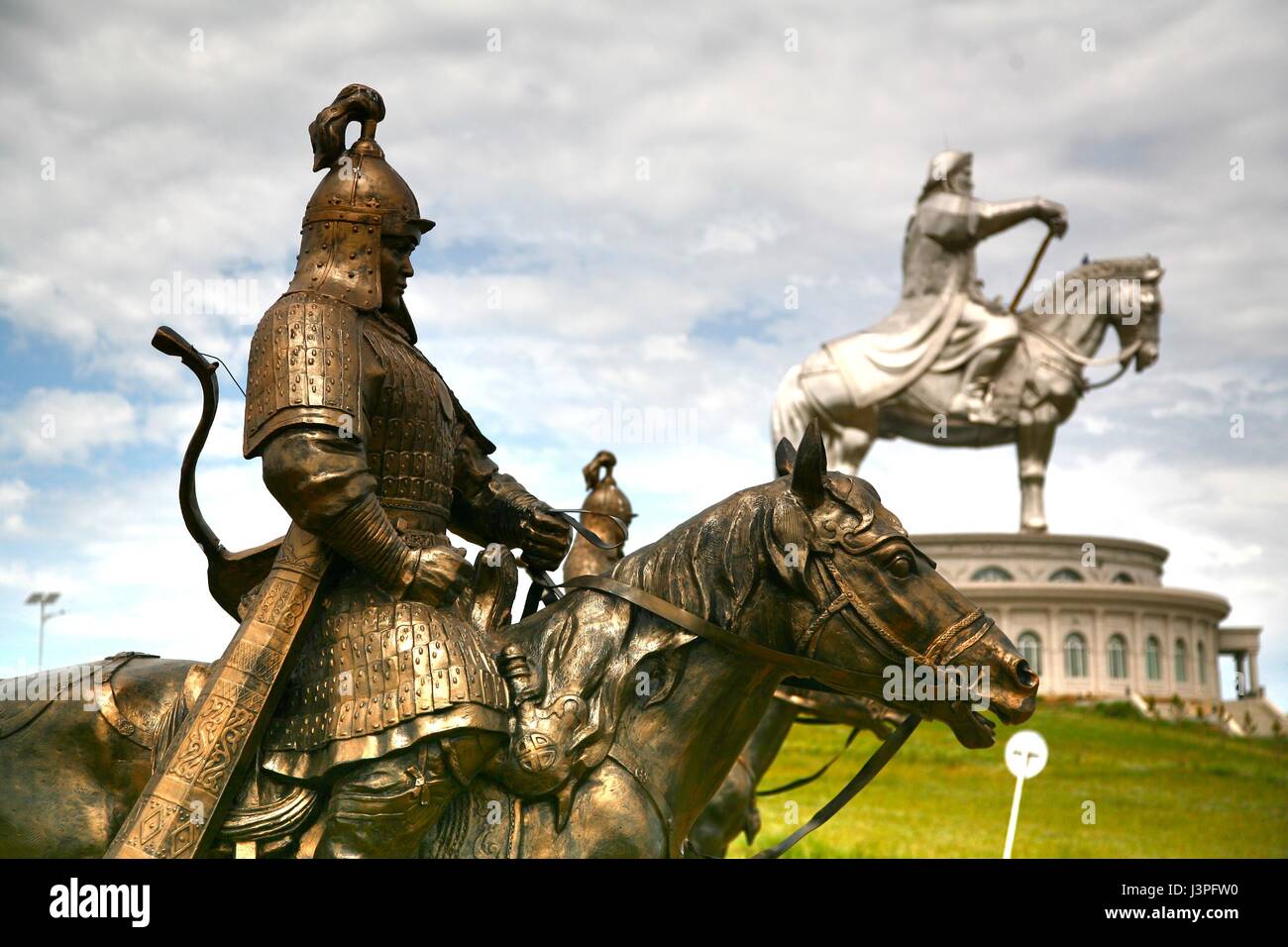 Statue de Gengis Khan est un complexe de 40 mètres de haut statue de Gengis Khan, en Boldogeast Tsonjin de la capitale mongole Oulan-bator Banque D'Images