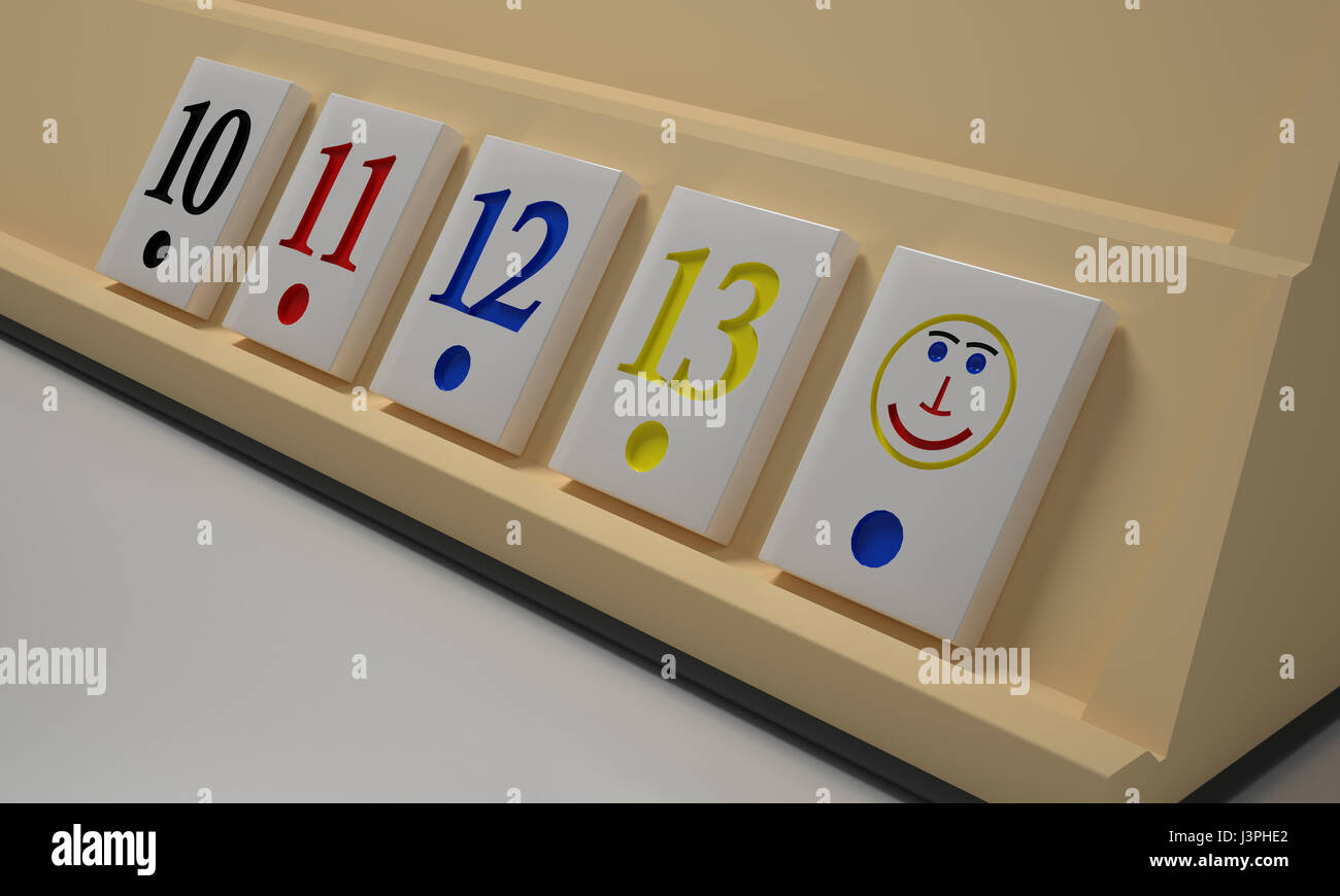 Pièces de jeu de Rami - l'image de rendu 3D Banque D'Images