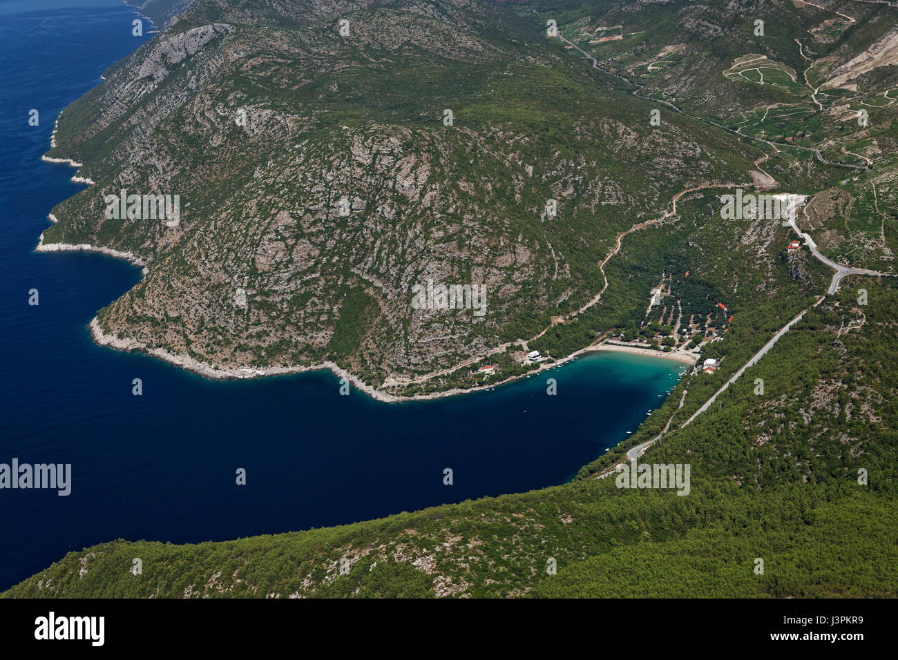 Littoral sur Peljesac, Croatie Banque D'Images