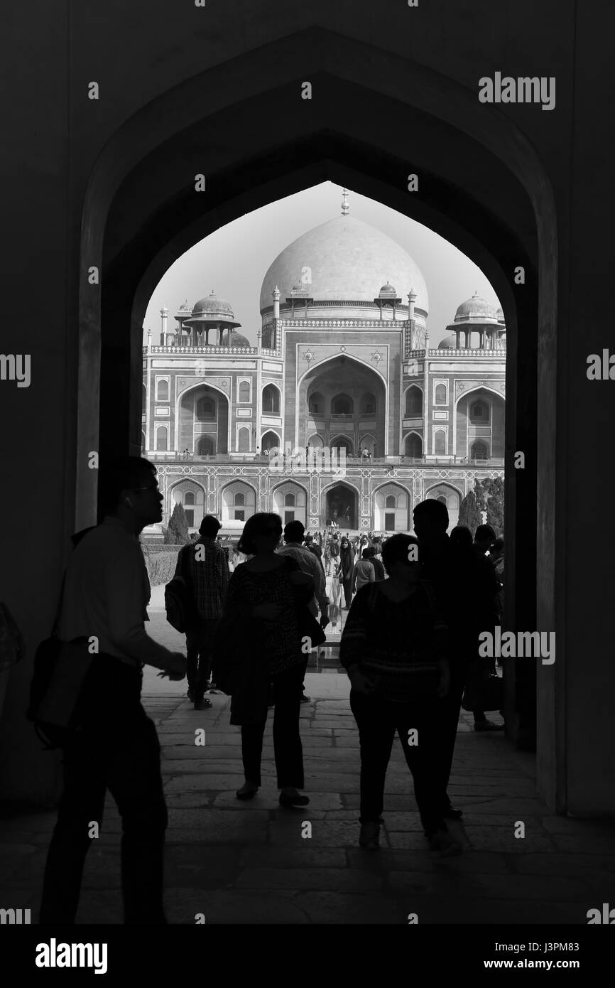Tombe de Humayun complexe dans Delhi, Inde, Isa Khan Niyazi's Tomb, le complexe a été déclaré l'UNESCO Banque D'Images