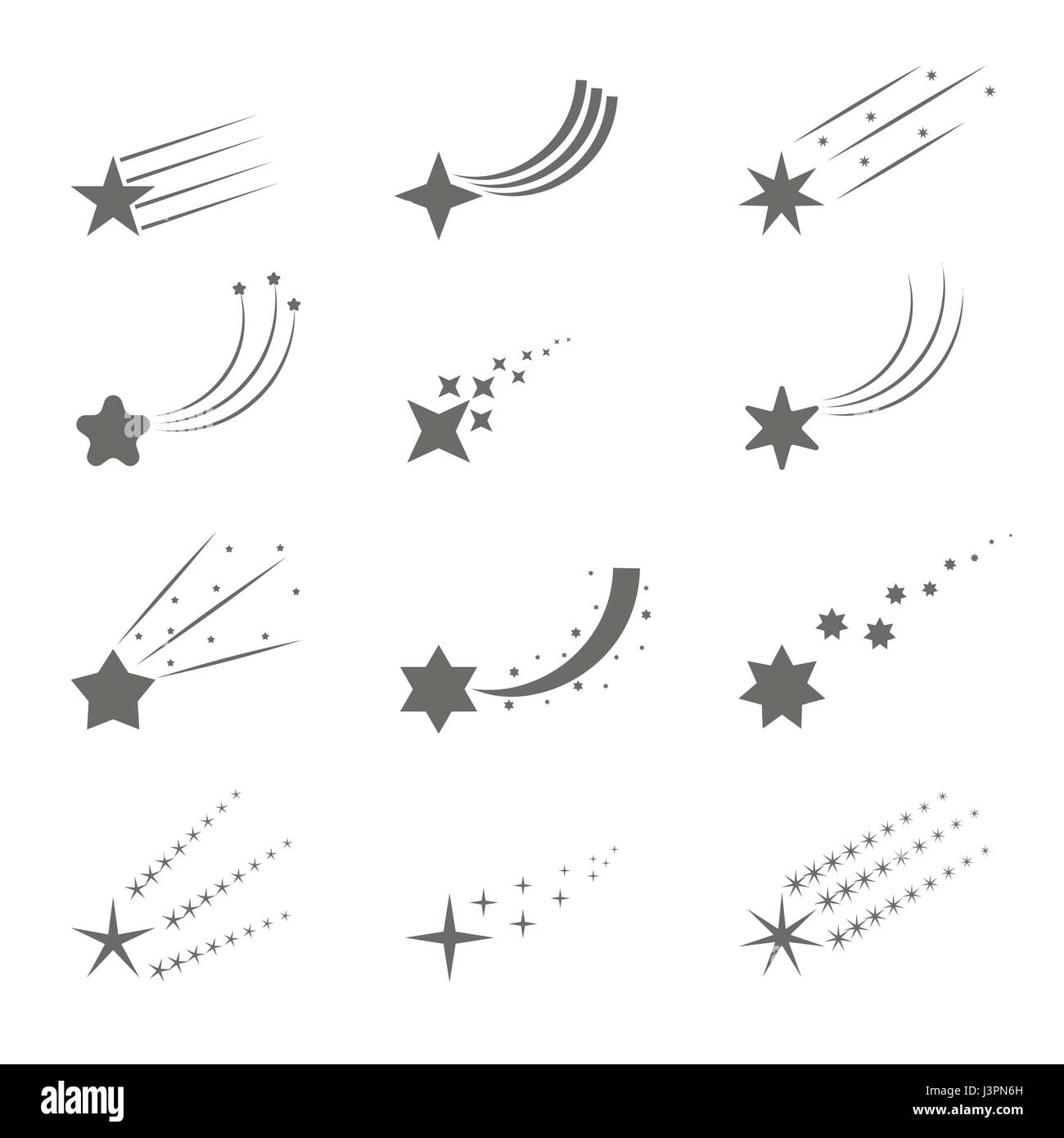 Icônes shooting star Illustration de Vecteur