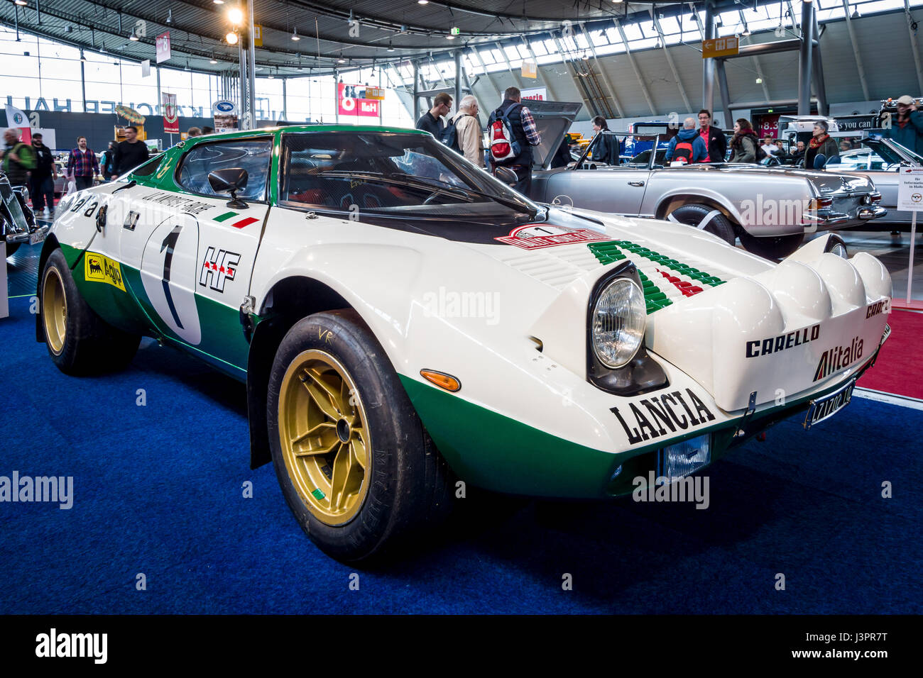 STUTTGART, ALLEMAGNE - Mars 03, 2017 : voiture de rallye et de sport Lancia Stratos HF (Tipo 829), 1975. Plus grand d'Europe Exposition de voitures classiques 'RETRO' classiques Banque D'Images