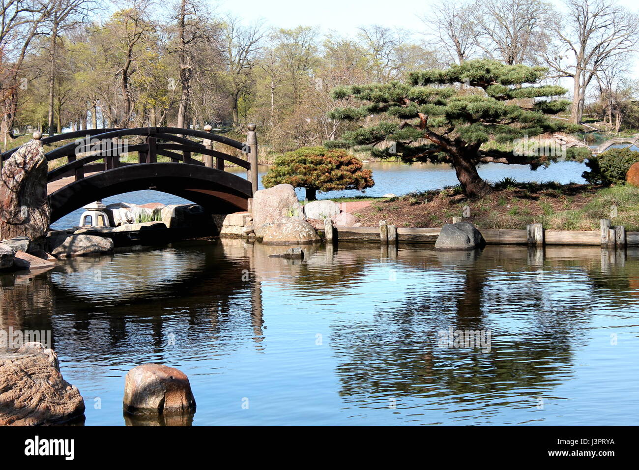 Le jardin japonais d'Osaka à Jackson Park, Chicago Banque D'Images