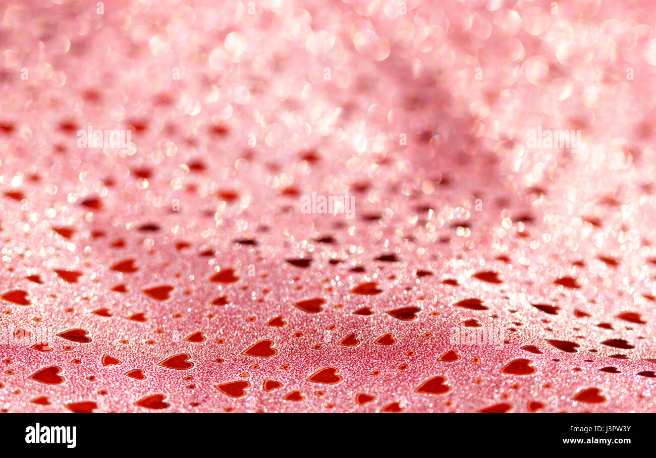 Coeur Bokeh abstract background amour Saint-valentin. Banque D'Images