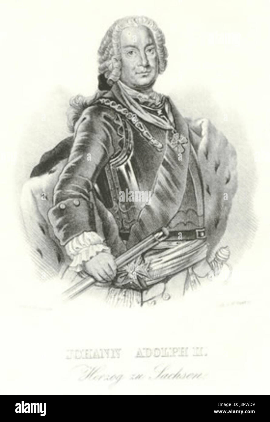 Johann Adolf II Saxe Weissenfels Banque D'Images