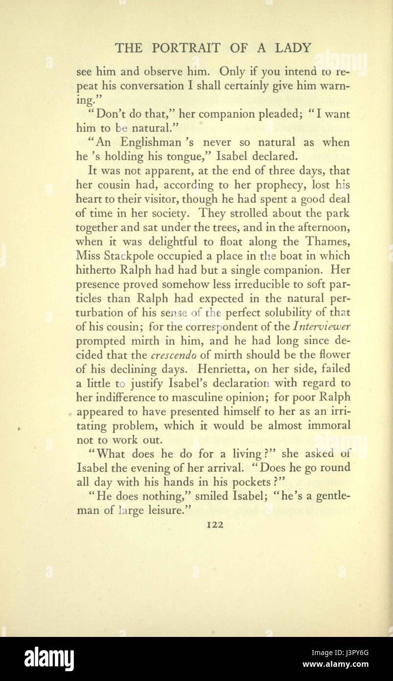 James Le portrait d'une femme, vol. I, p. 122 Banque D'Images