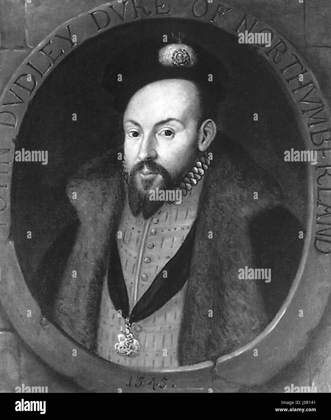 John Dudley était un noble anglais et un chef militaire pendant la période Tudor. Il est une figure éminente de la cour d'Angleterre, servant comme duc de Northumberland et jouant un rôle clé dans les événements politiques du XVIe siècle. Banque D'Images