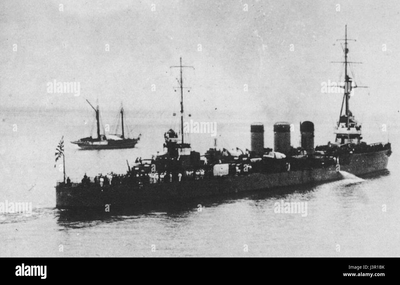 Croiseur japonais Tenryu en mer intérieure 1930 32 Banque D'Images