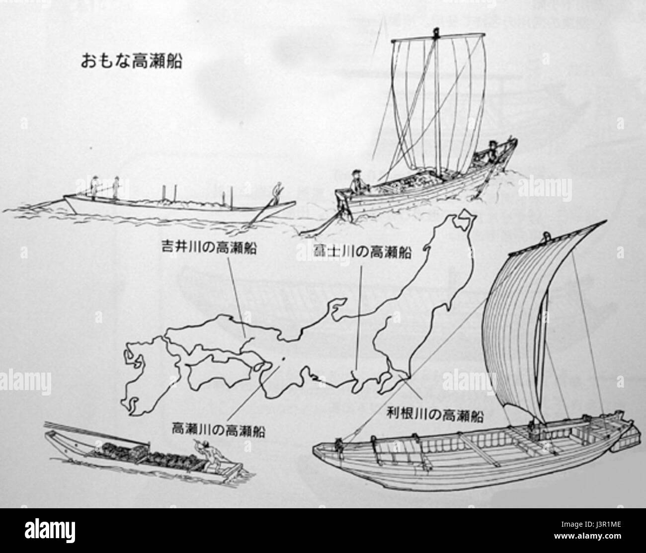 Le JAPON TAKASE TYPES Banque D'Images