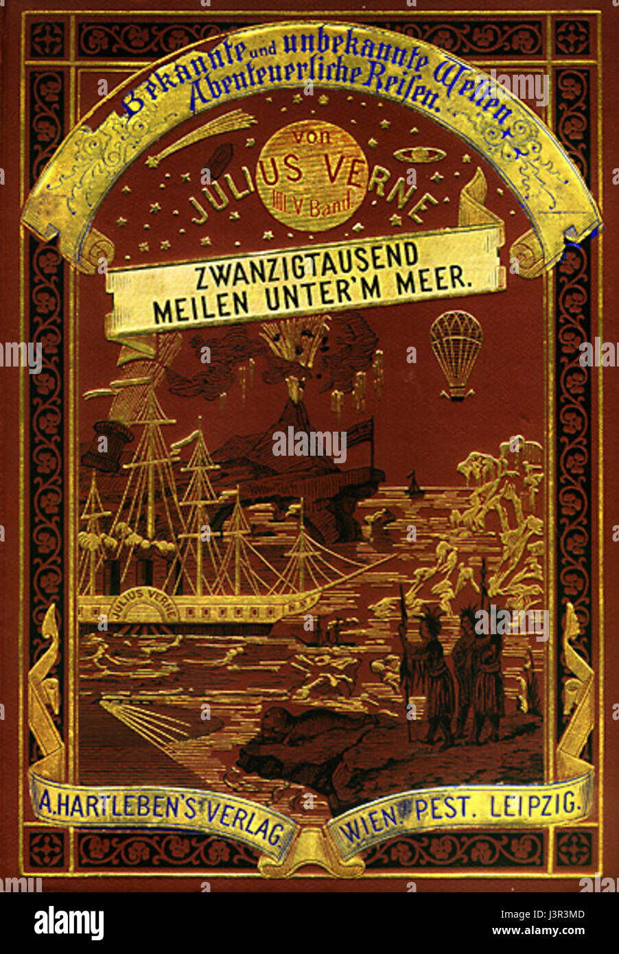 Jules Verne 20000 Meilen Unter dem Meer 001 Banque D'Images