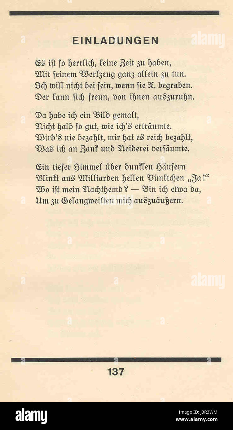 Joachim Ringelnatz Allerdings 137 Banque D'Images
