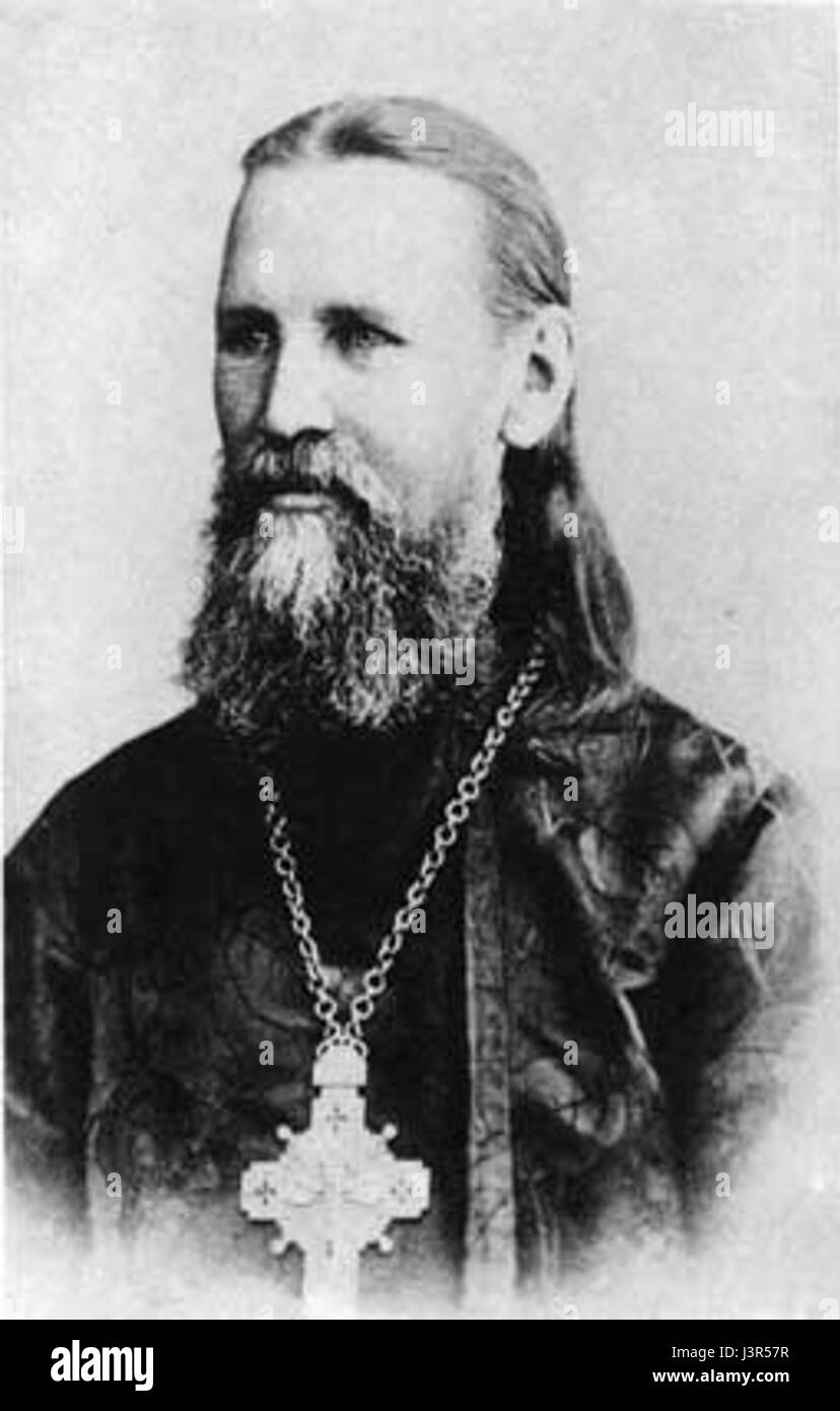 Johannes von Kronstadt était un prêtre orthodoxe russe et théologien. Connu pour sa profonde spiritualité et sa dévotion, il a eu un impact significatif sur l’Église orthodoxe russe au XIXe siècle et au début du XXe siècle. Banque D'Images