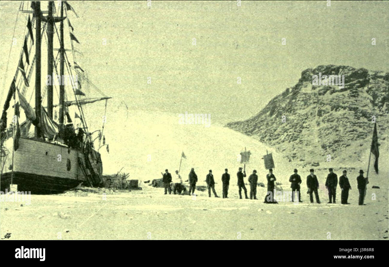 Cette image historique commémore la célébration du jour de l'indépendance en 1899, soulignant spécifiquement l'importance du Fram le 17 mai, un événement important dans l'histoire du mouvement indépendantiste. Banque D'Images