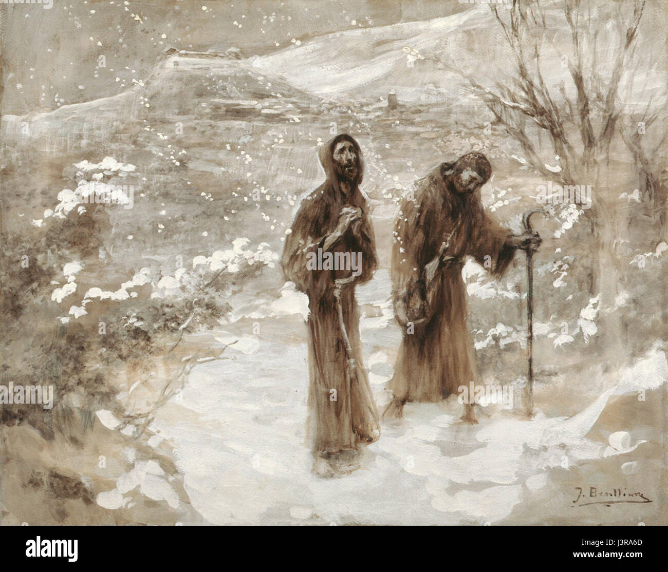 Josep Benlliure Gil était un artiste espagnol connu pour sa maîtrise du portrait et de la peinture d'histoire. Ses œuvres ont contribué de manière significative à l'art espagnol à la fin du XIXe siècle et au début du XXe siècle. Banque D'Images