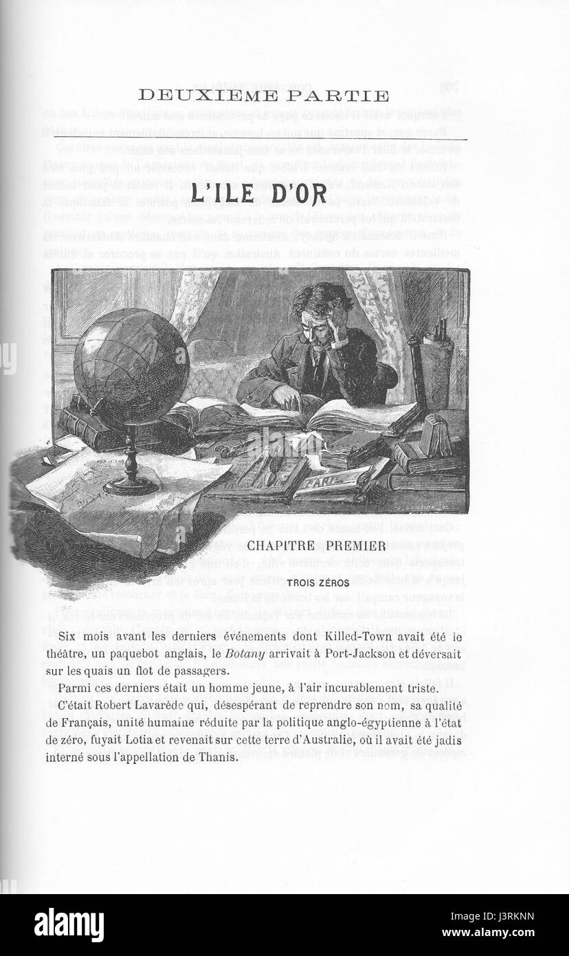 Cette œuvre, 'Ivoi Corsaire Triplex', fait partie d'un document historique ou littéraire. La pièce se concentre sur les aventures maritimes, probablement liées à la piraterie ou aux conflits navals, indiquant la complexité de l'histoire navale. Banque D'Images