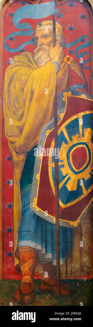 Ingelram de Flandre était un poète du XIIIe siècle connu pour ses contributions à la littérature médiévale. Ses œuvres sont associées à la cour de France, et il a été influent dans le développement de la poésie française. Banque D'Images