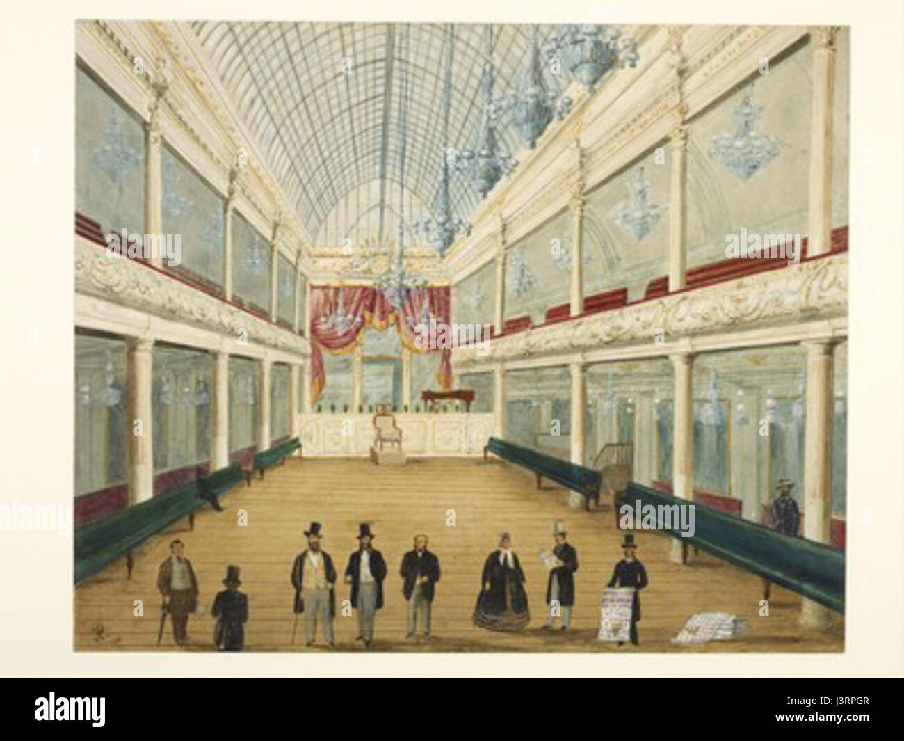 Intérieur du nouveau pavillon de musique de Londres 1861 Banque D'Images
