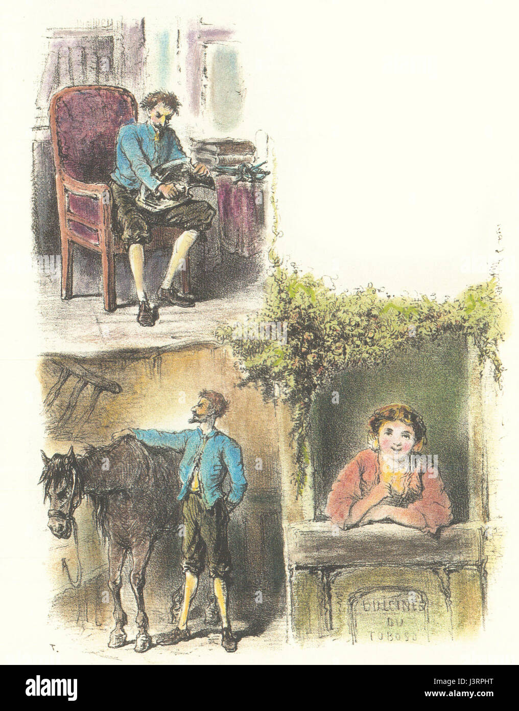 Illustration de Don Quichotte telory02 Banque D'Images