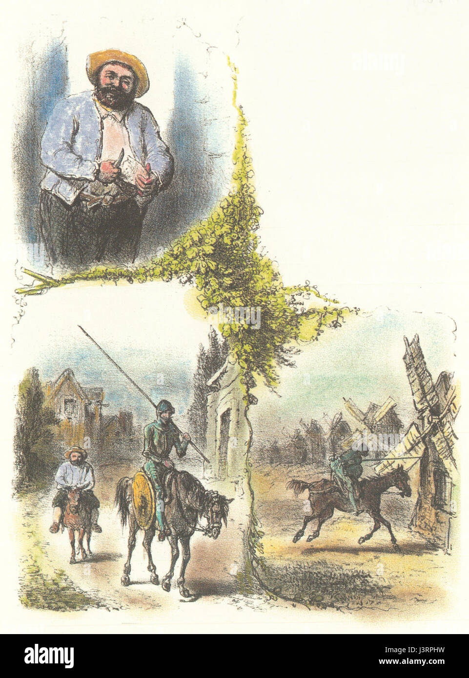 Illustration de Don Quichotte telory05 Banque D'Images