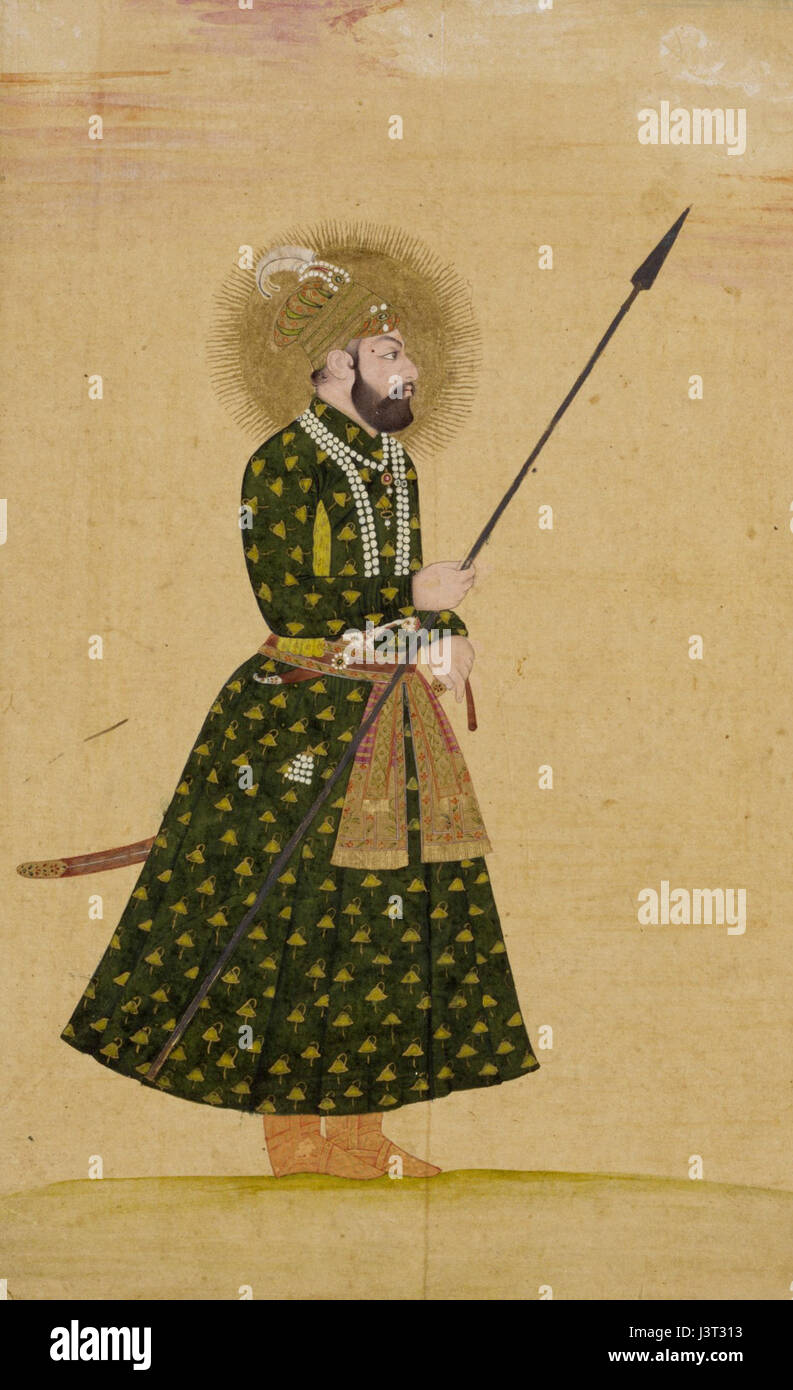 Jahandar Shah était l'empereur moghol de l'Inde de 1712 à 1713, connu pour son bref règne pendant une période de troubles internes. Son règne a été marqué par l'instabilité politique au sein de l'Empire moghol. Banque D'Images