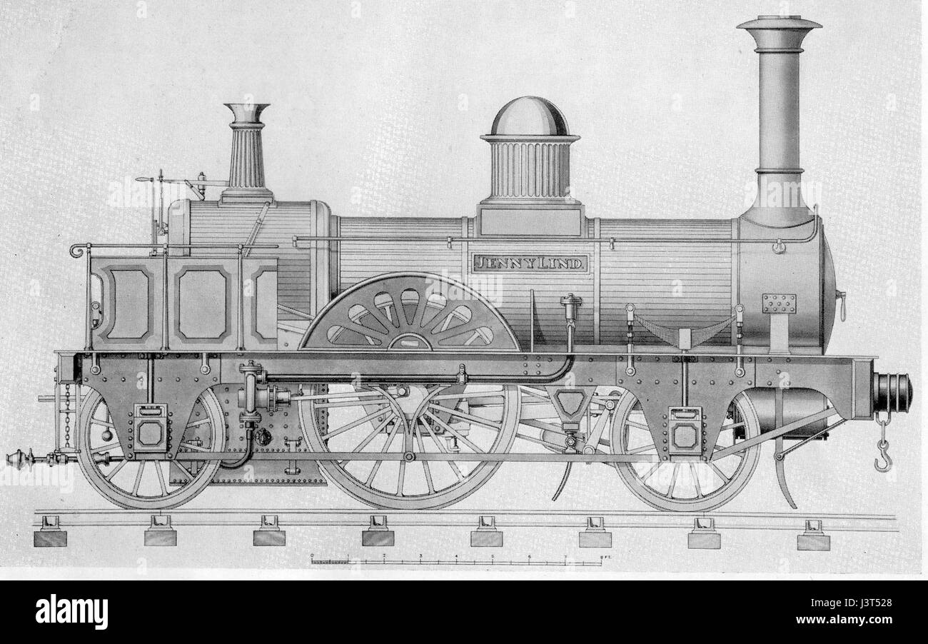 Locomotive Jenny Lind Banque D'Images