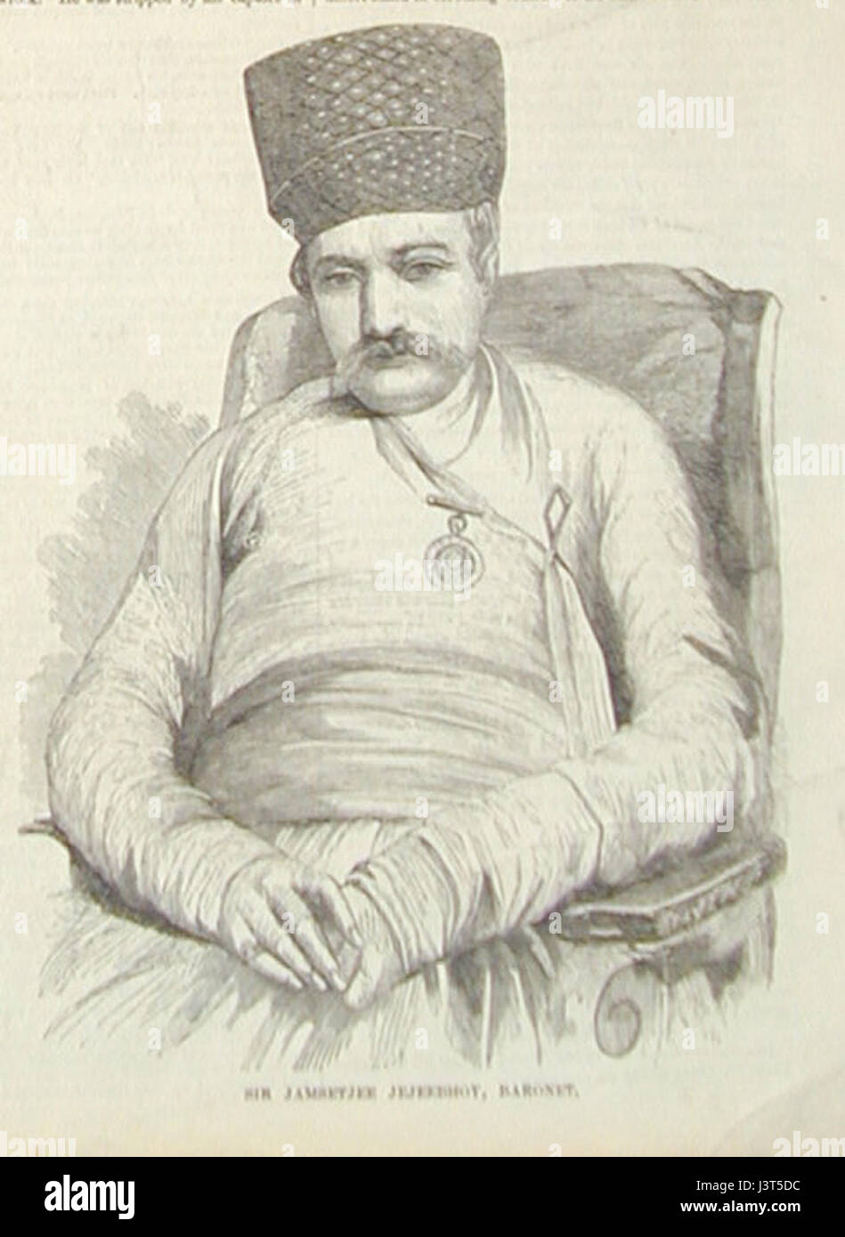 Une référence à Jamsetjee Jejeebhoy, une figure importante de l'histoire indienne, connue pour ses contributions à la philanthropie, aux affaires et au développement de Mumbai au XIXe siècle. Banque D'Images