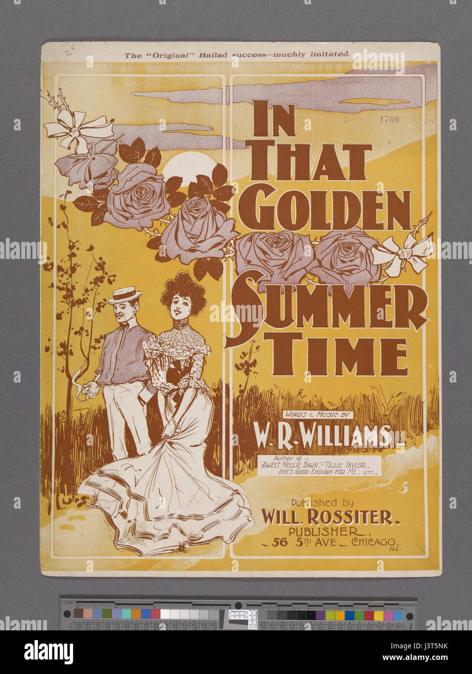La photographie intitulée « In this Golden Summer Time » capture une scène nostalgique, probablement placée dans un cadre rural ou pastoral. L'image appartient à la collection NYPL Hades, documentant des scènes de la vie quotidienne et des moments culturels importants du début du XXe siècle, fournissant un reflet visuel de la vie sociale et de l'environnement de l'époque. Banque D'Images
