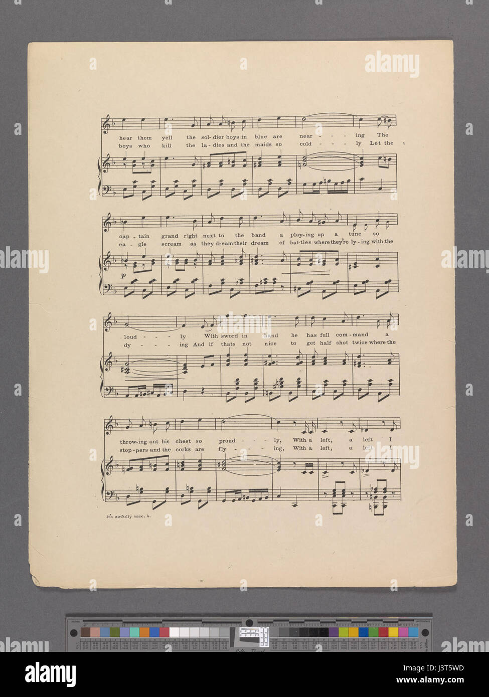 C'est horriblement agréable d'être un soldat ordinaire (NYPL Hadès 1928648 1957642) Banque D'Images