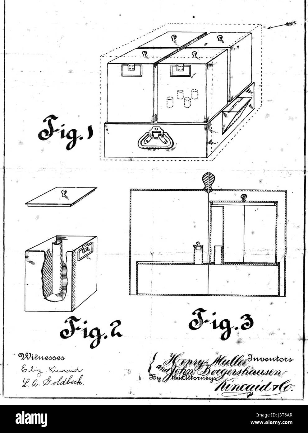 Le brevet pour le poêle à huile de Johan Boegershausen, une conception innovante probablement axée sur les appareils de chauffage. Cela reflète les progrès technologiques dans les systèmes de chauffage. Banque D'Images