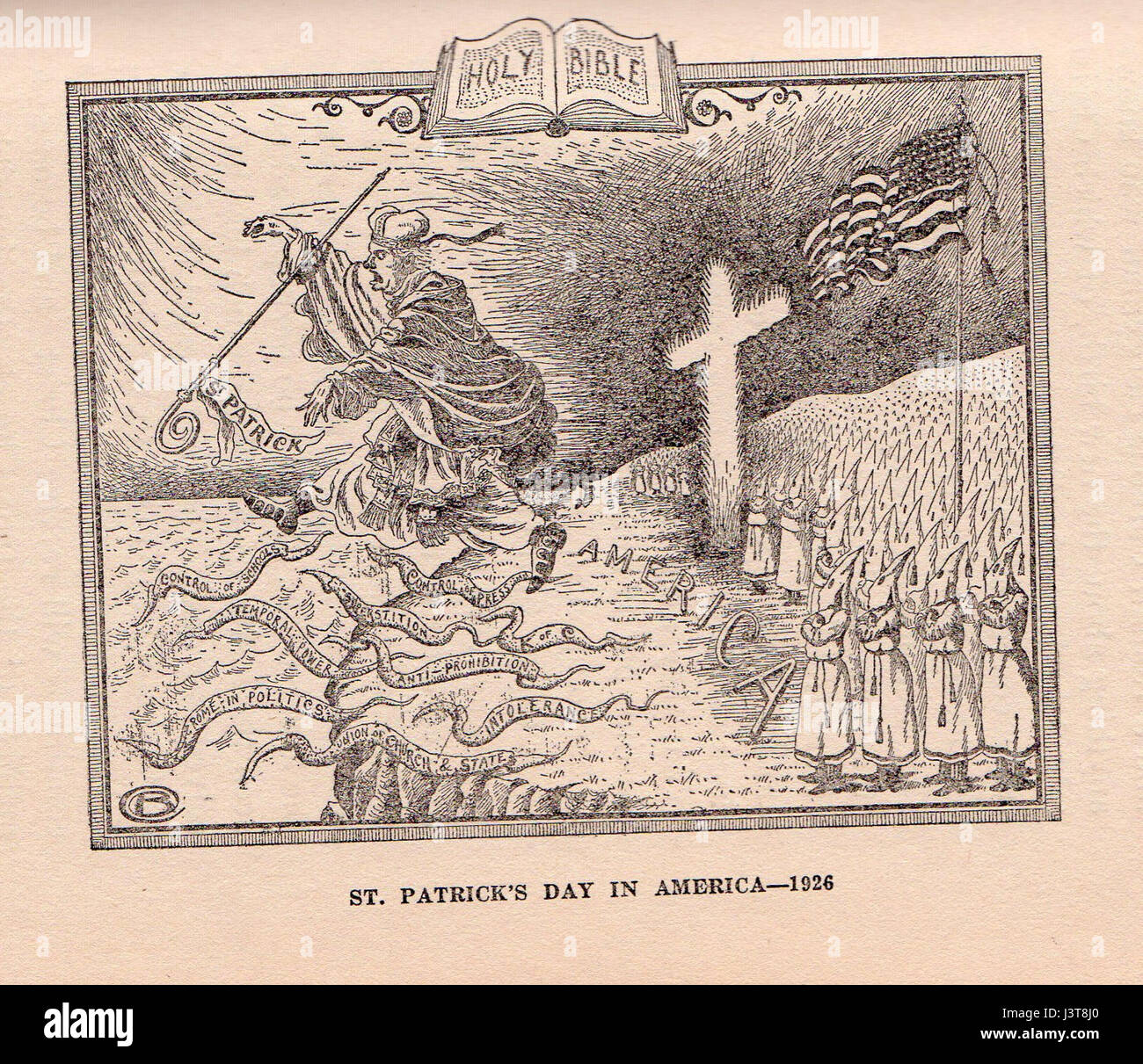 Le terme fait référence à un individu ou événement notable lié à la Journée de Patrick, plus précisément ayant des liens avec KKK. Le contexte de cette entrée nécessite plus de détails pour clarifier sa signification. Banque D'Images